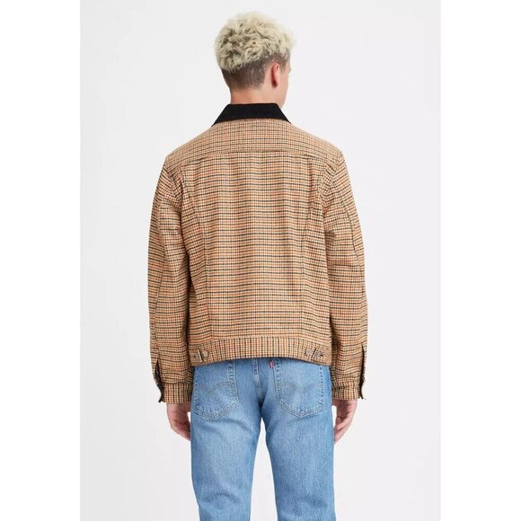 NEW! Vintage Fit Levi's Premium Houndstooth Trucker Jacket Wool Blend SZ S - Picture 3 of 16